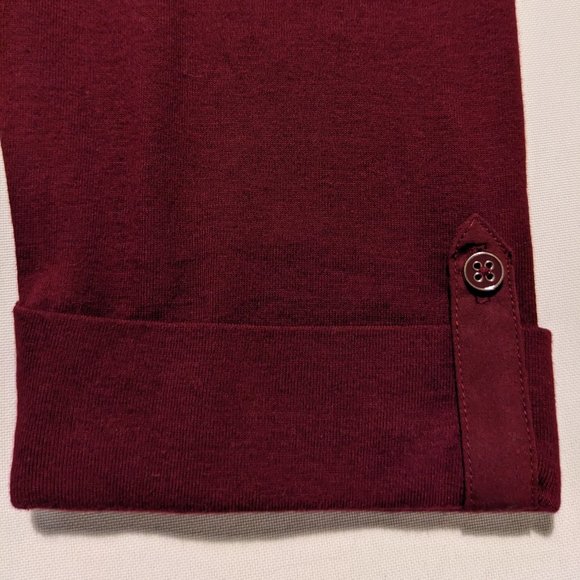 NWT Karen Scott Plus Size V-Neck Woven Top, Merlot, 2X - Picture 7 of 10